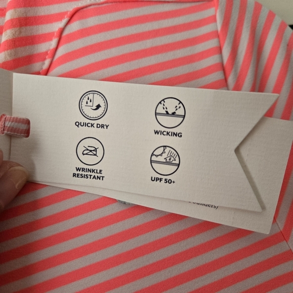 Vineyard Vines Girl XL 16 Neon Rosa Stripe Sankaty Dress #228 - Picture 6 of 7